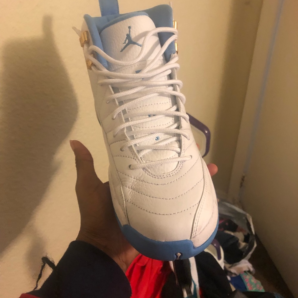 Carolina blue and white